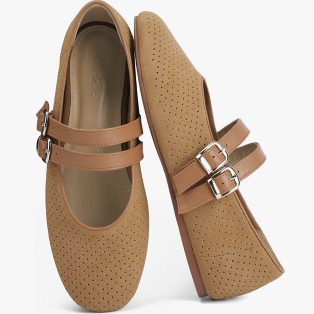 Women’s Suede Mary Jane Flats only $20!