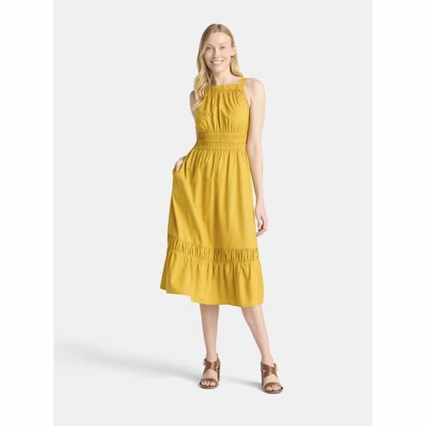 Time and Tru Women's and Women’s Plus Sleeveless Midi Dress deal