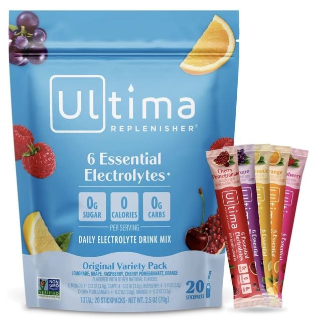 Ultima Replenisher Variety Electrolyte Packets, 20 pack only $14.69 shipped!