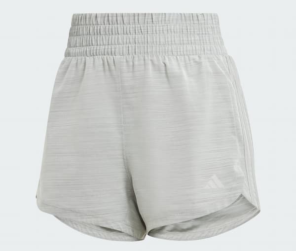 adidas women Pacer Training 3-Stripes Woven High-Rise Shorts