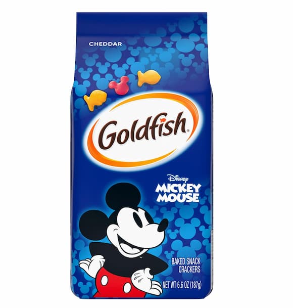 Goldfish Disney Mickey Mouse Cheddar Crackers, Snack Crackers, 6.6 oz bag