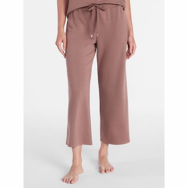 Joyspun Women's French Terry Knit Sleep Capri Pants