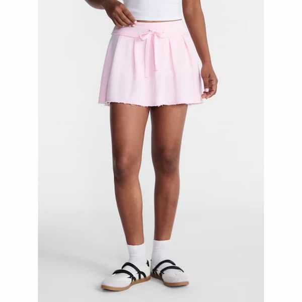 No Boundaries Pleated French Terry Mini Skort deal