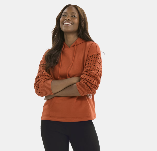 Time and Tru Women's and Women's Plus Fleece Hoodie