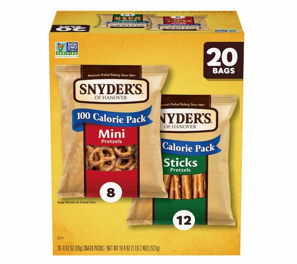 Snyder’s of Hanover Variety Pack Pretzels, 20 Count only $7.49 shipped!