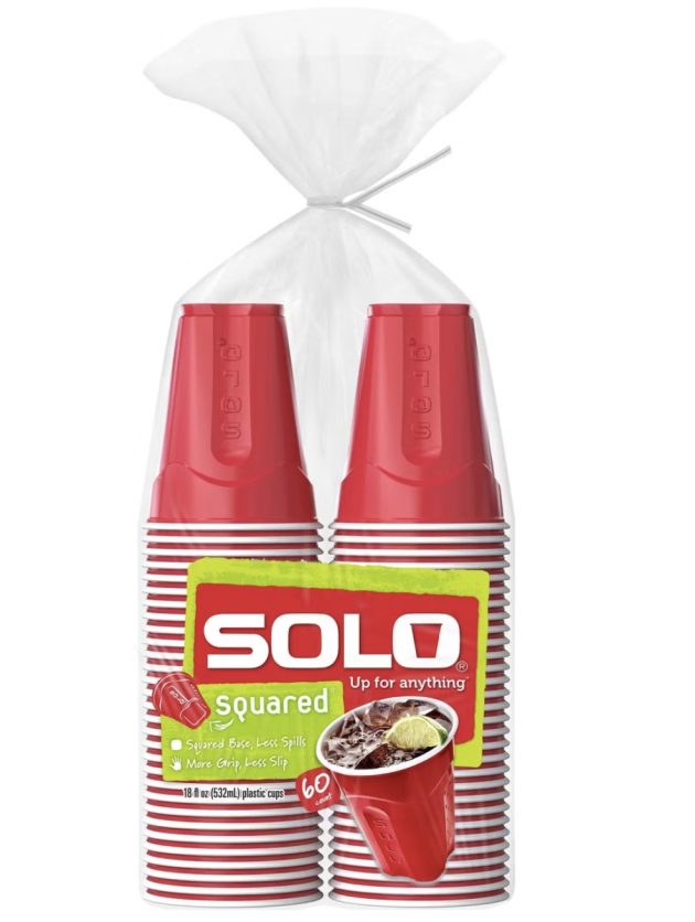 TWO Packs of Solo Red Disposable Cups, 60 ct for $7.49 at Target!