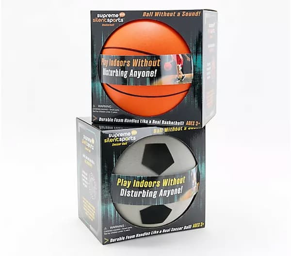 Supreme Silent Sports Basketball & Soccer Ball Set