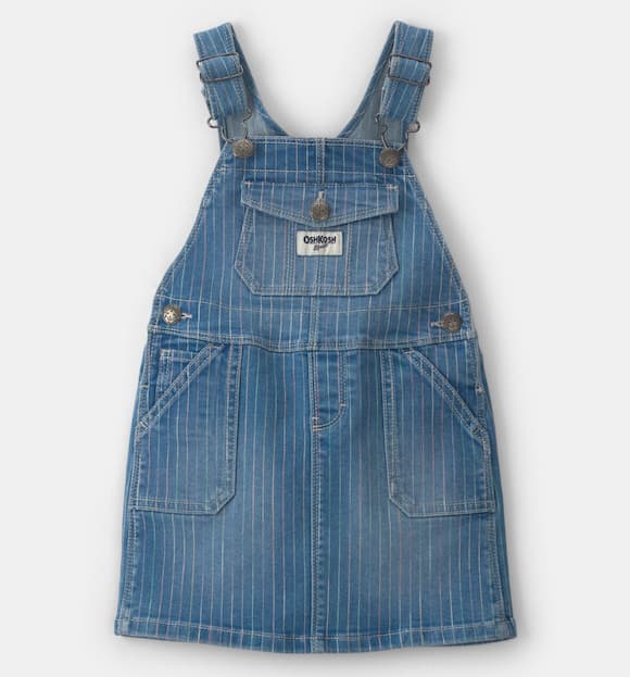 Toddler Girl Rainbow Stripe Denim Skirtall