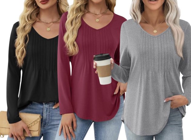 Women’s Long Sleeved Shirt only $4.99!