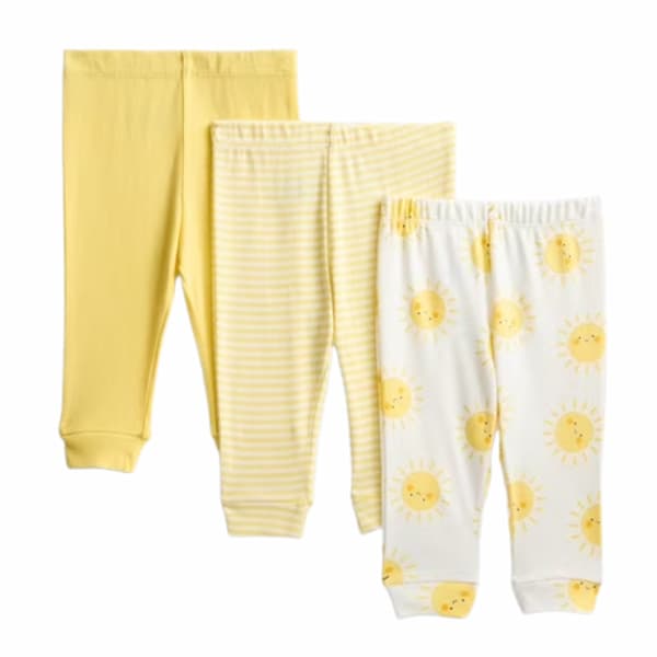 Wonder Nation Organic Cotton Baby Pull-On Pants, 3-Pack deal