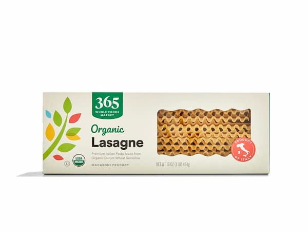 365 by Whole Foods Market Organic Lasagne Pasta
