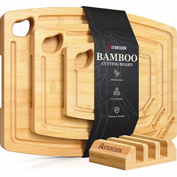 Astercook 4-Piece Bamboo Cutting Board Set deal