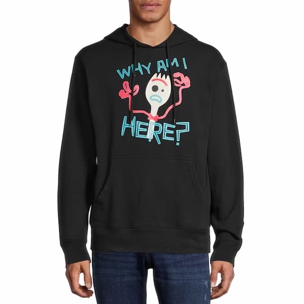 Disney Toy Story Forkie Why Am I Here Men's Hoodie Sweatshirt deal