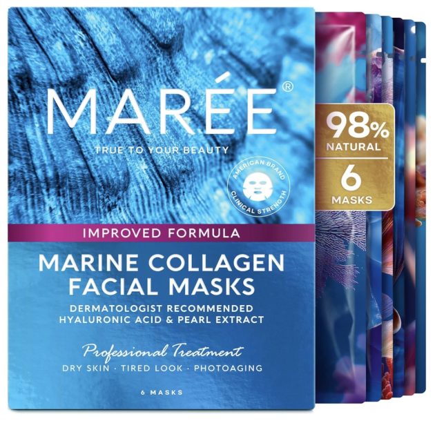 MAREE Collagen Face Masks, 6 count only $7.96 shipped!