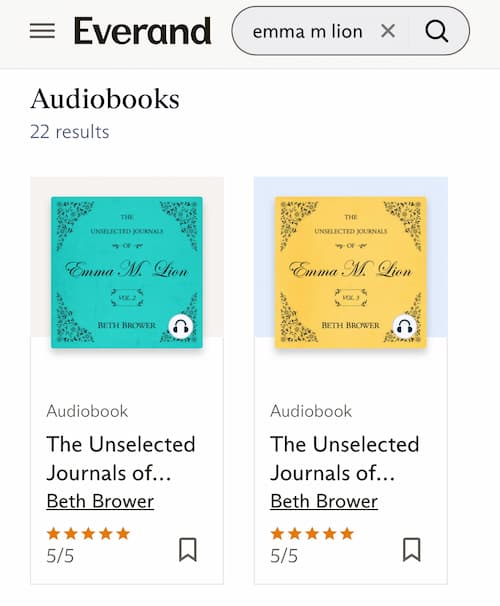 Everand search results for Emma M. Lion showing 22 audiobook results.