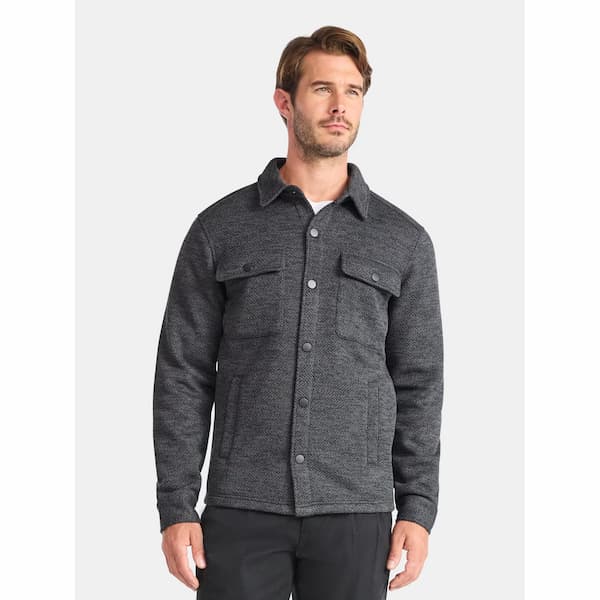 Men's Knit Shacket with Microfleece Lining deal
