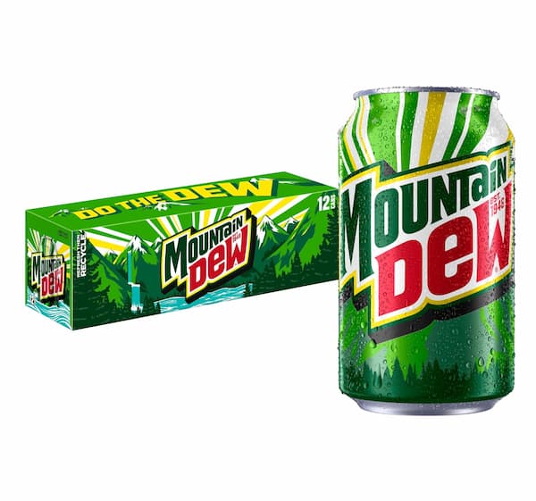 Mountain Dew Soda, 12 Fl Oz Cans (Pack of 12)