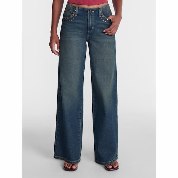 No Boundaries Studded No Waist Baggy Jeans deal