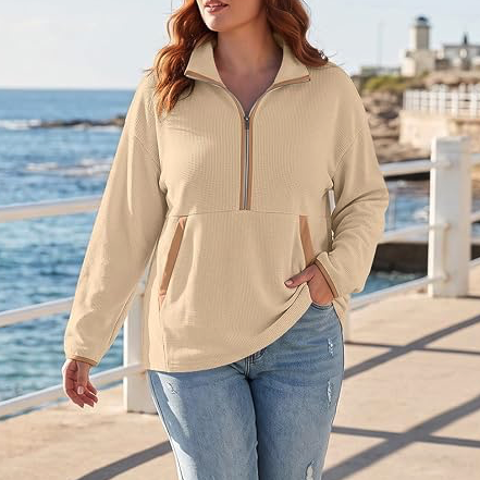 Women’s Lightweight Mock Neck Sweatshirt just $14.49 shipped (Reg. $33!)