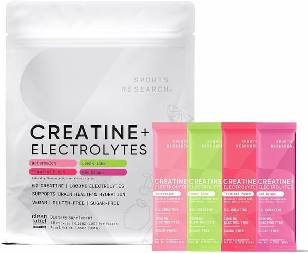 Sports Research Creatine Sugar-Free Electrolytes Variety Pack, 16 Count only $13.82 shipped (Reg. $28)!