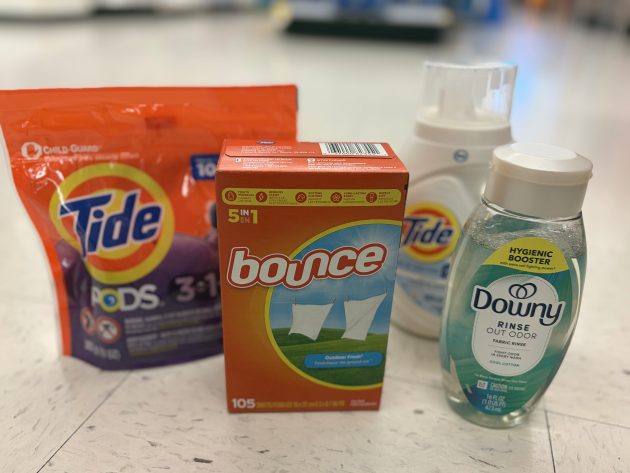 Tide, Bounty, Downy
