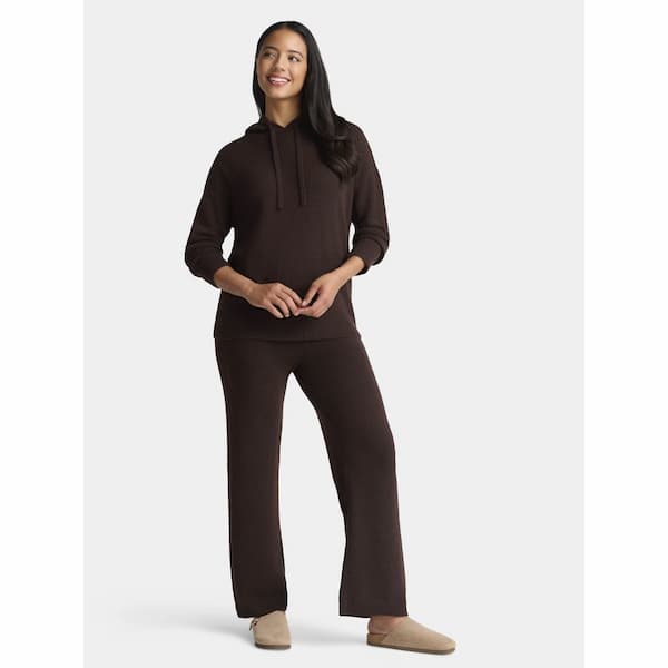 Time and Tru Women's and Women’s Plus Sweater Hoodie and Pants Set