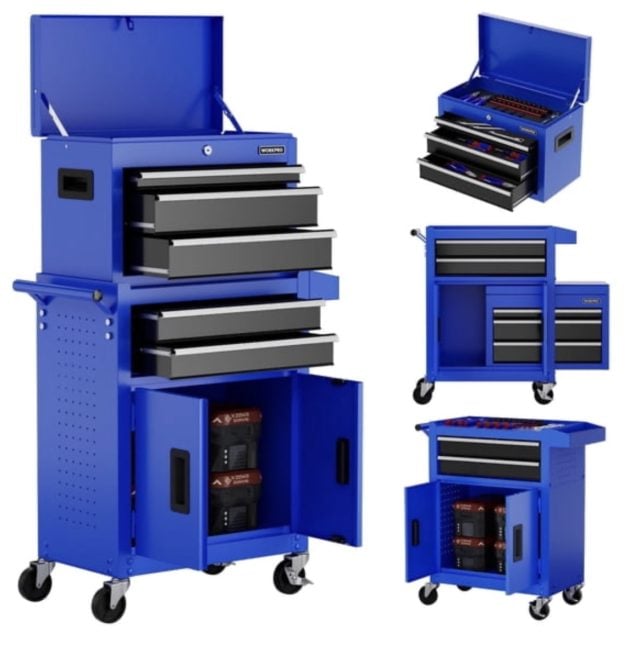 WORKPRO 5-Drawer Rolling Tool Chest only $139.99 shipped!