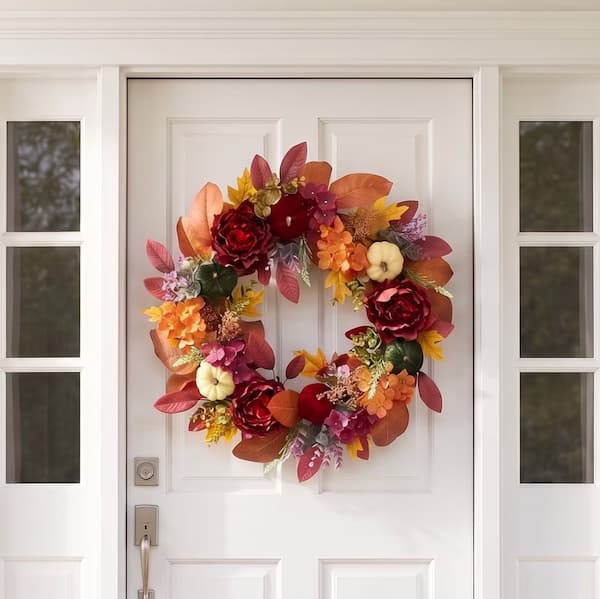 Peonies and Hydrangeas Fall Wreath just $10 (Reg. $35)!